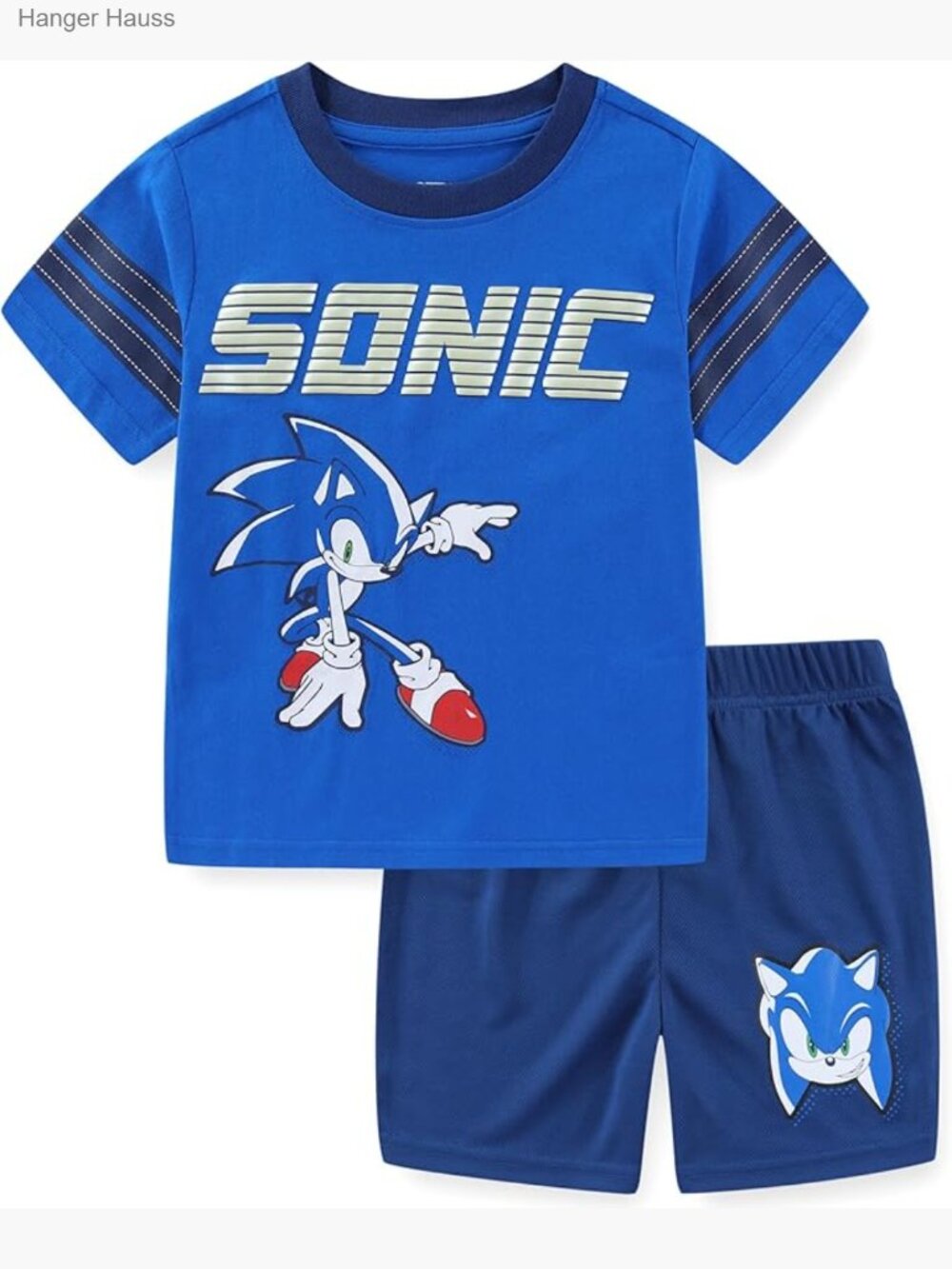 Boys Sonic Hedgehog Tee & Mesh Short Set Summer Outfit